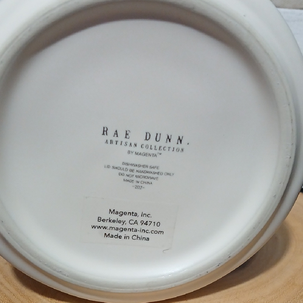 New Release 2026! Rae Dunn Cream Coffee Canister with Wooden Lid NWT - Picture 8 of 15